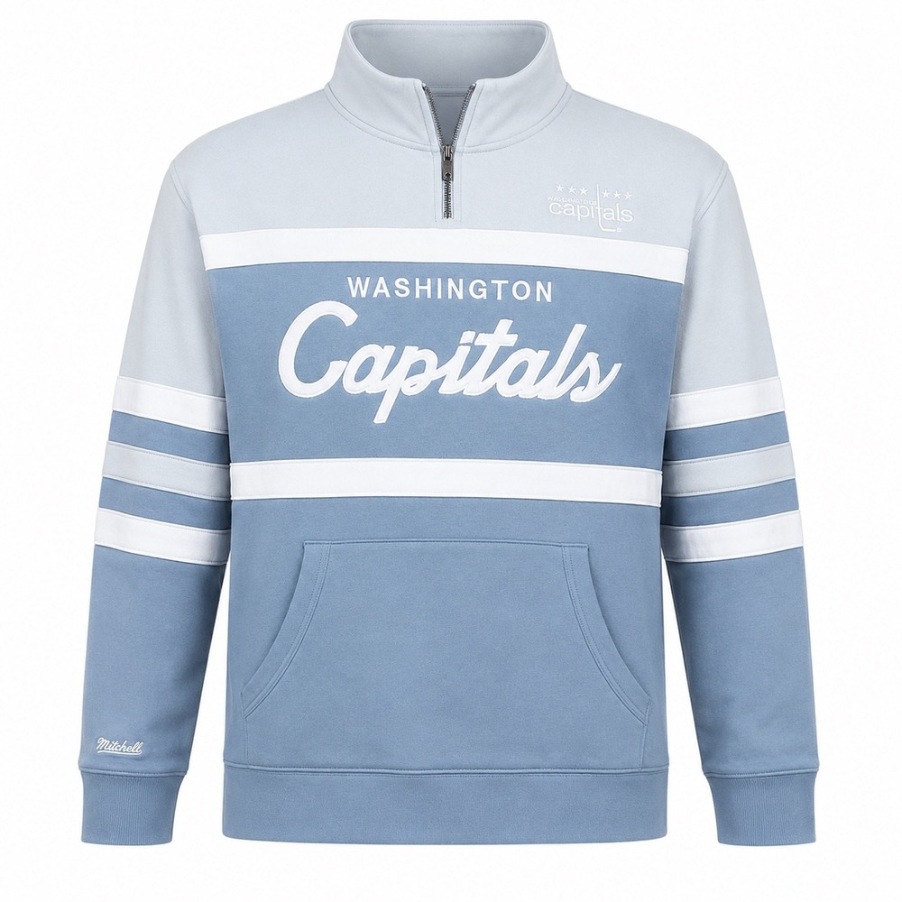 Washington Capitals NHL 1/4 Zip Sweatshirt‎ Men 2XL NEW sportswear hockey gray